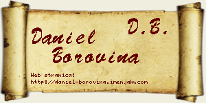 Daniel Borovina vizit kartica